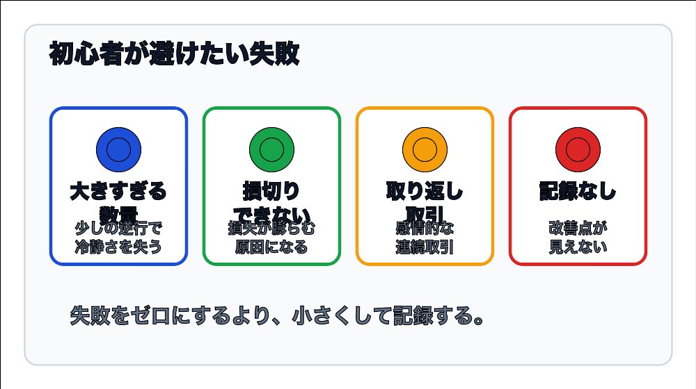 FX初心者が避けたい失敗の図